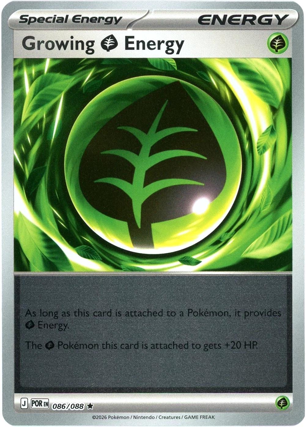 Growing Grass Energy 086/088 · Reverse Holofoil (Perfect Order)