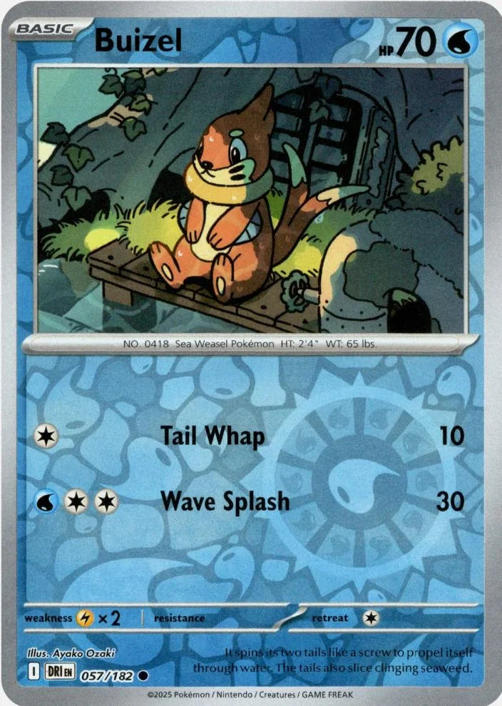 Buizel 057/182 · Reverse Holofoil (Destined Rivals)