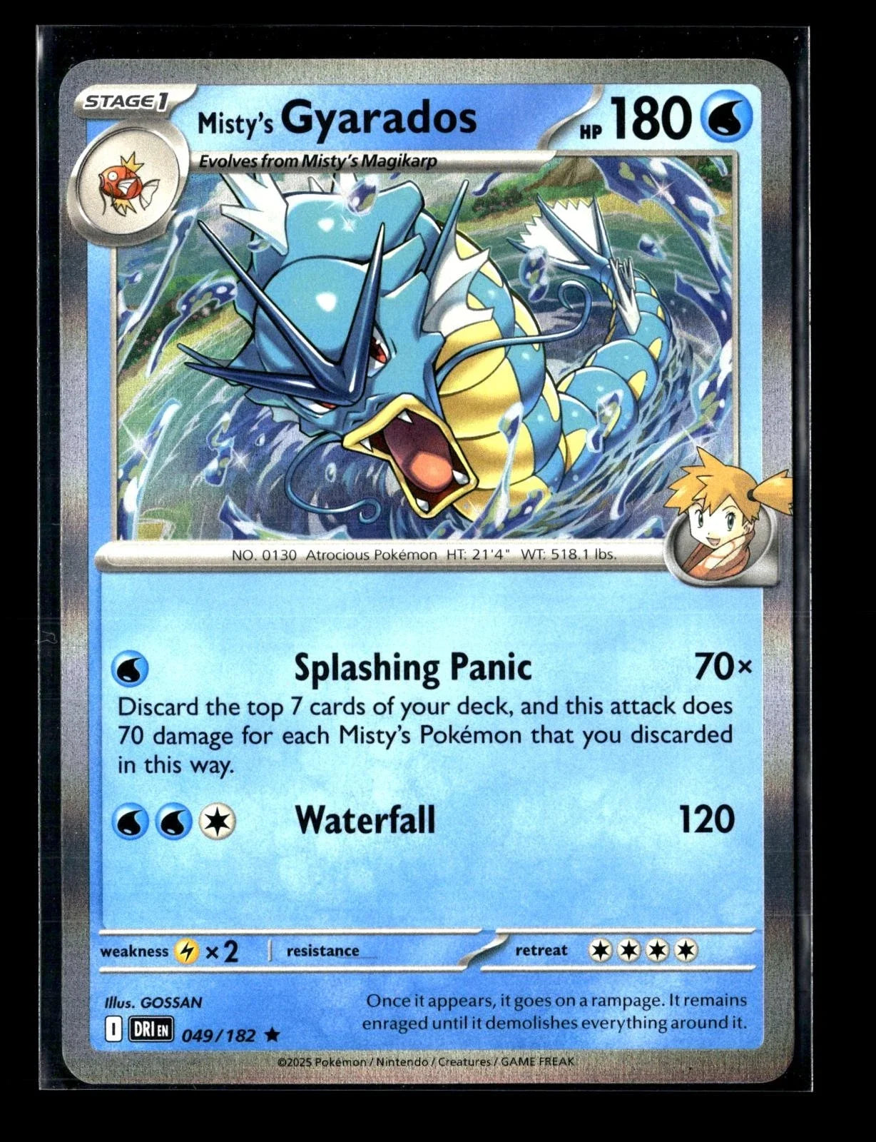Misty's Gyarados 049/182 · Holofoil (Destined Rivals)