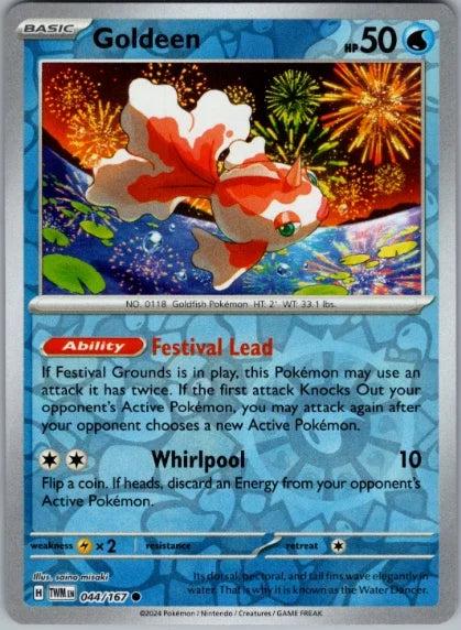 Goldeen 044/167 · Reverse Holofoil (Twilight Masquerade)