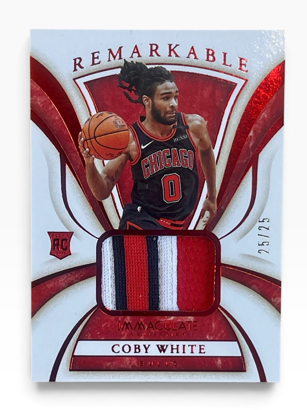 2019-20 Panini Immaculate Collection Coby White Remarkable Prime Patch 25/25