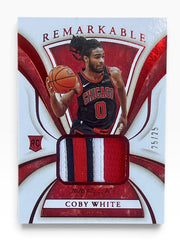 2019-20 Panini Immaculate Collection Coby White Remarkable Prime Patch 25/25