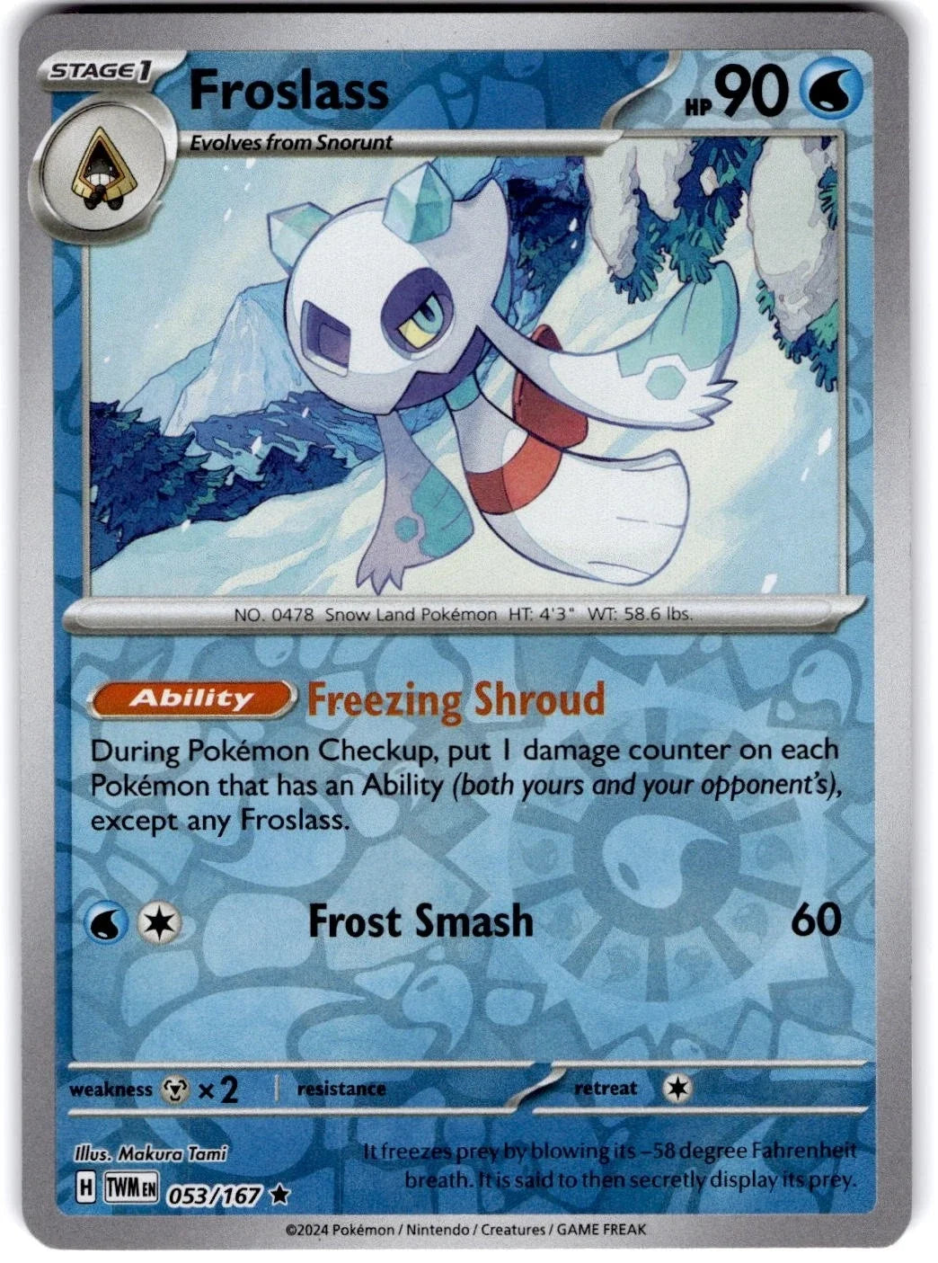 Froslass 053/167 · Reverse Holofoil (Twilight Masquerade)
