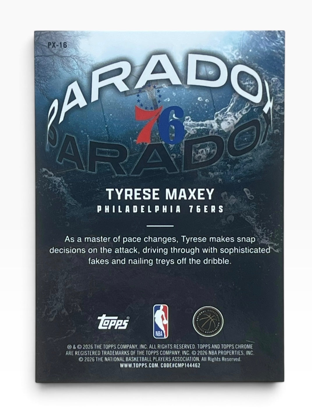 2025-26 Topps Chrome Update Tyrese Maxey Paradox