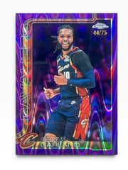 2025-26 Topps Chrome Update Darius Garland Purple Ray Wave /75