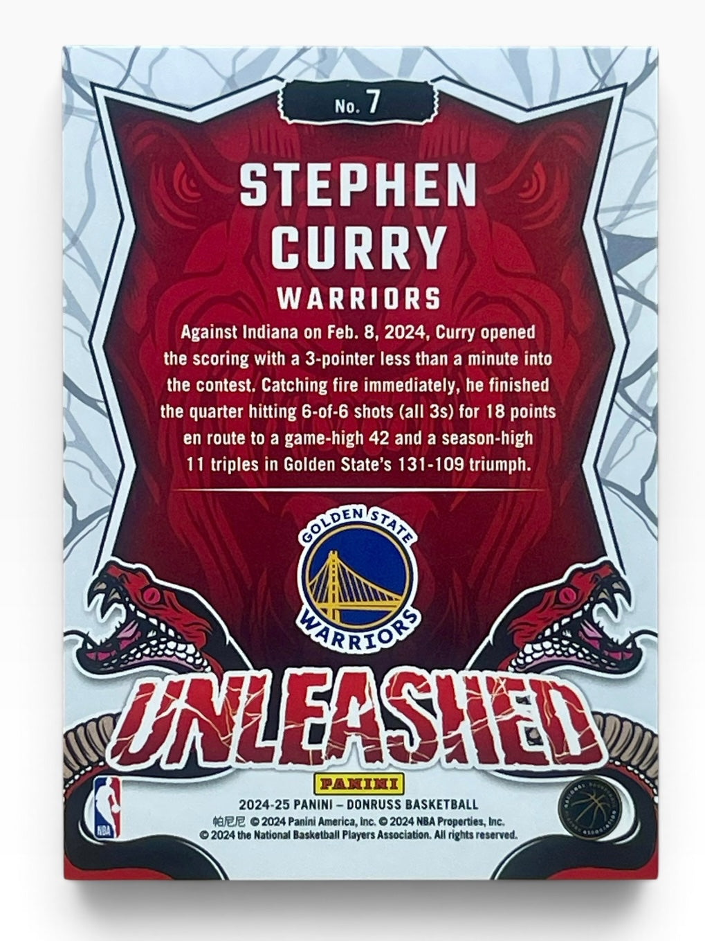 2024-25 Donruss Stephen Curry Unleashed Laser /99