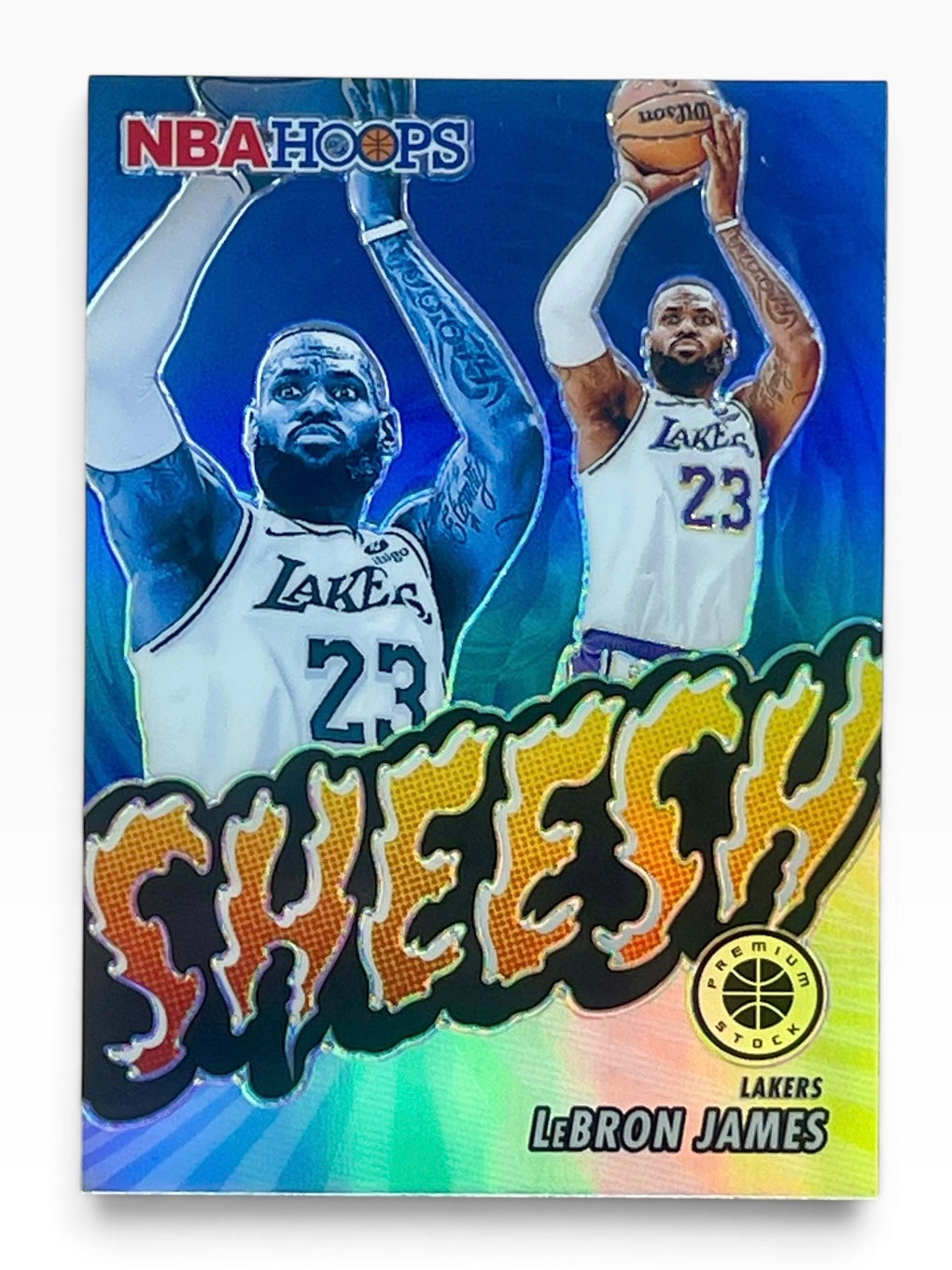 2023-24 Hoops Premium Stock LeBron James Sheesh Silver