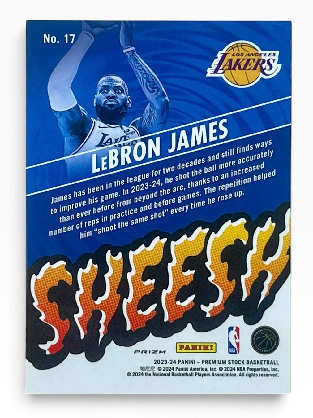 2023-24 Hoops Premium Stock LeBron James Sheesh Silver