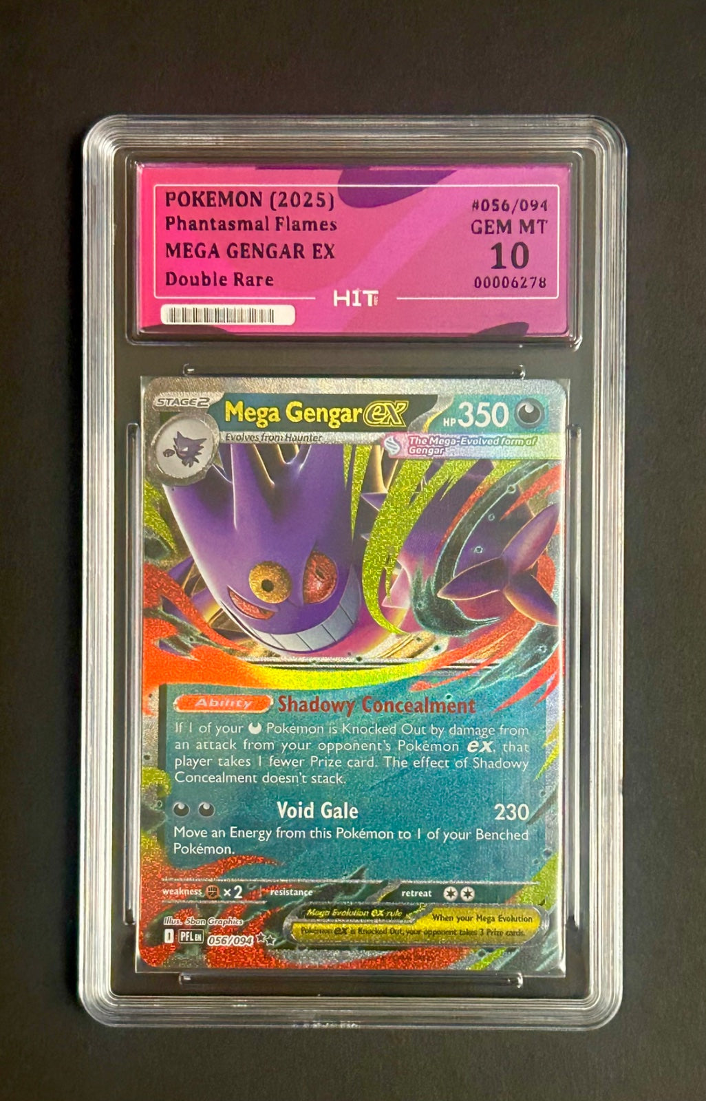 2025 MEGA GENGAR EX - Double Rare 056/094 (HIT Grade 10)