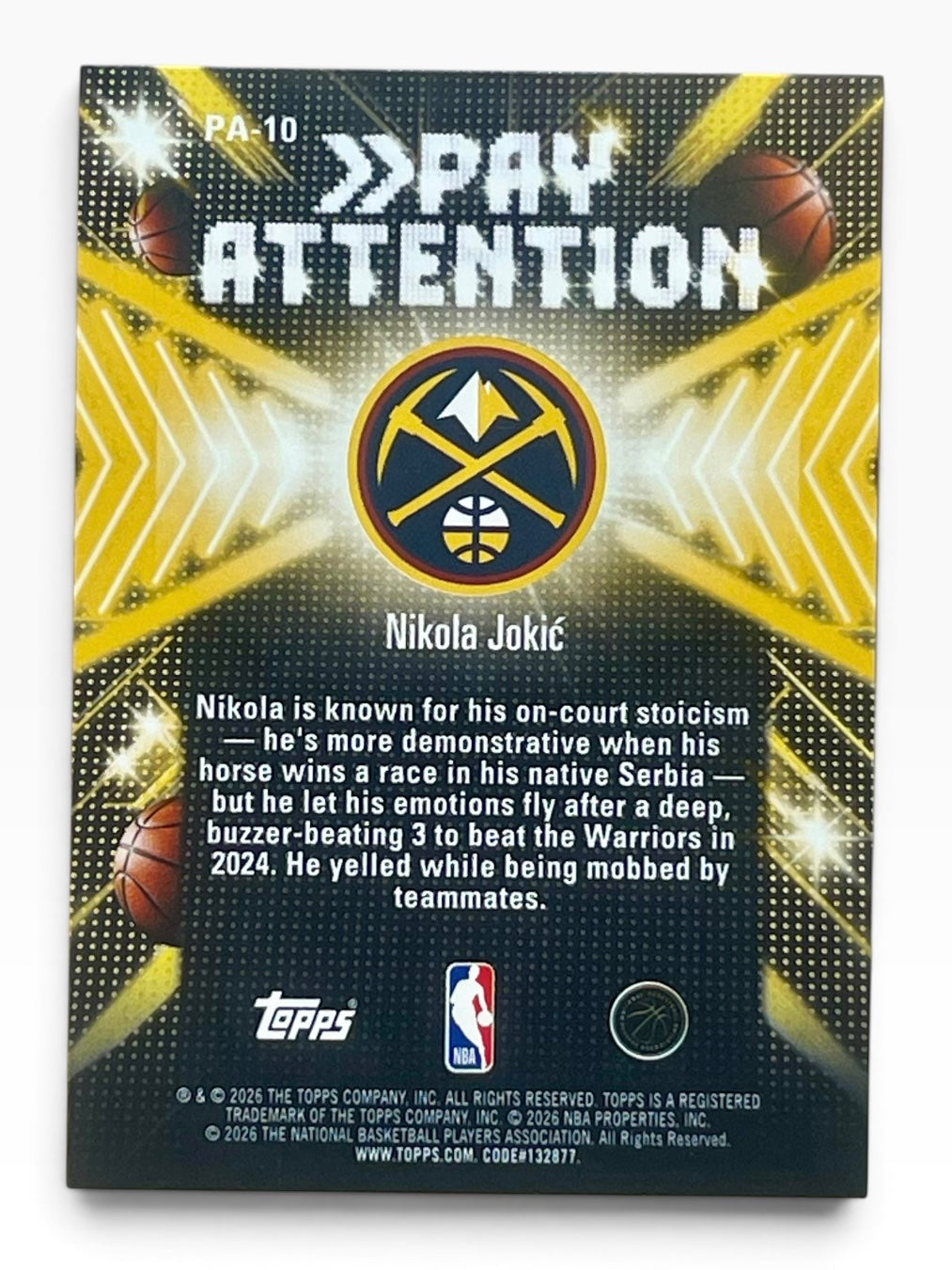 2025-26 Topps NBA Hoops Nikola Jokic Pay Attention