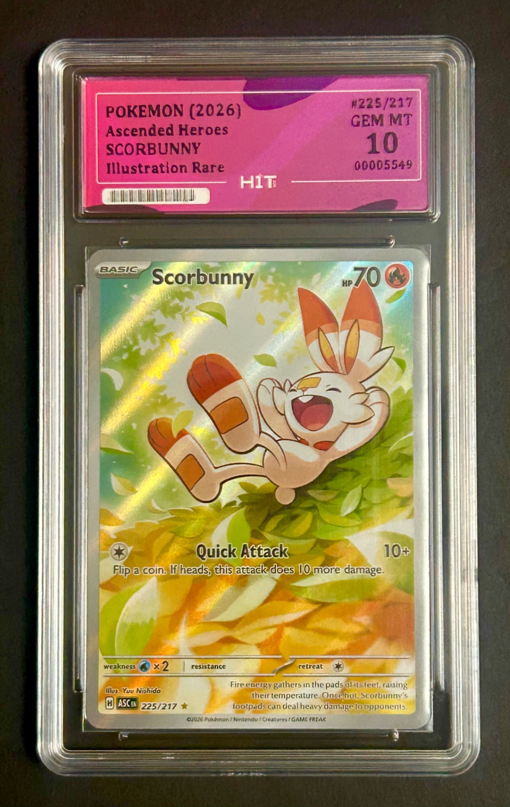 2026 SCORBUNNY  - Illustration Rare 225/217 (HIT Grade 10)