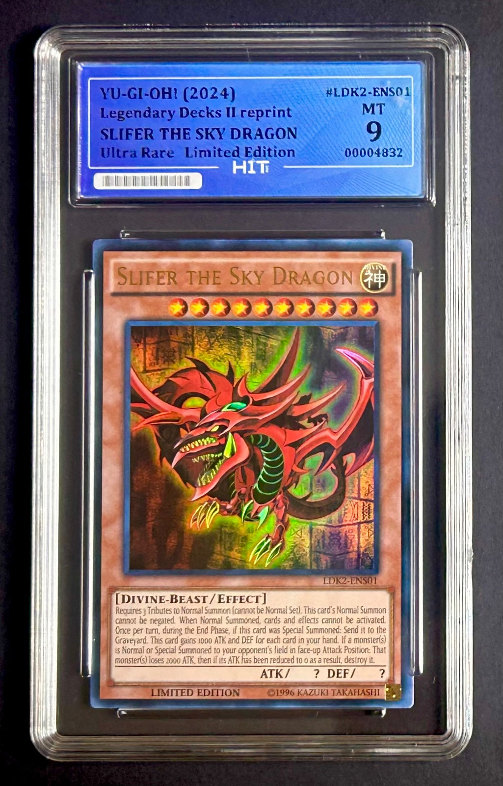 2024 SLIFER THE SKY DRAGON - Ultra Rare LDK2-ENS01 (HIT Grade 9)