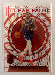 Kevin Durant WHITE SPARKLE PRIZM CLEAR CARD ASIA SSP  2023 Elite CLEAR PATH Suns