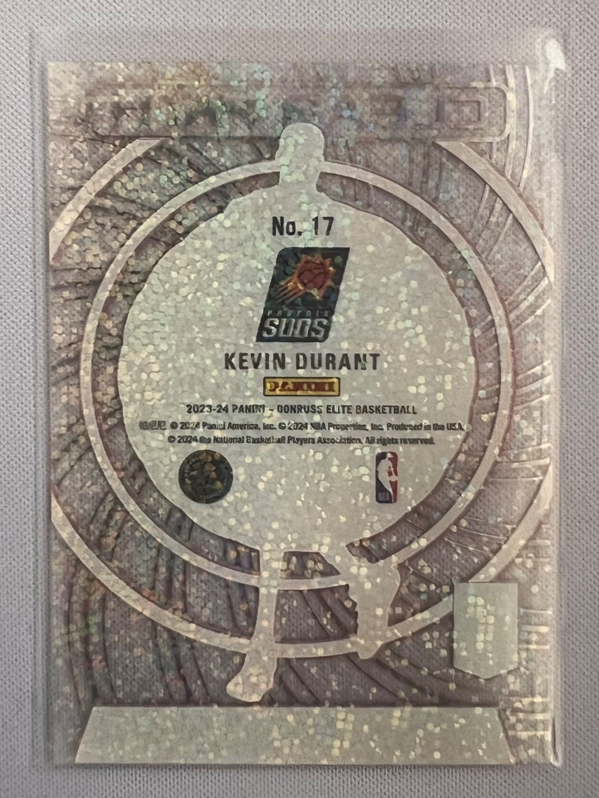 Kevin Durant WHITE SPARKLE PRIZM CLEAR CARD ASIA SSP  2023 Elite CLEAR PATH Suns