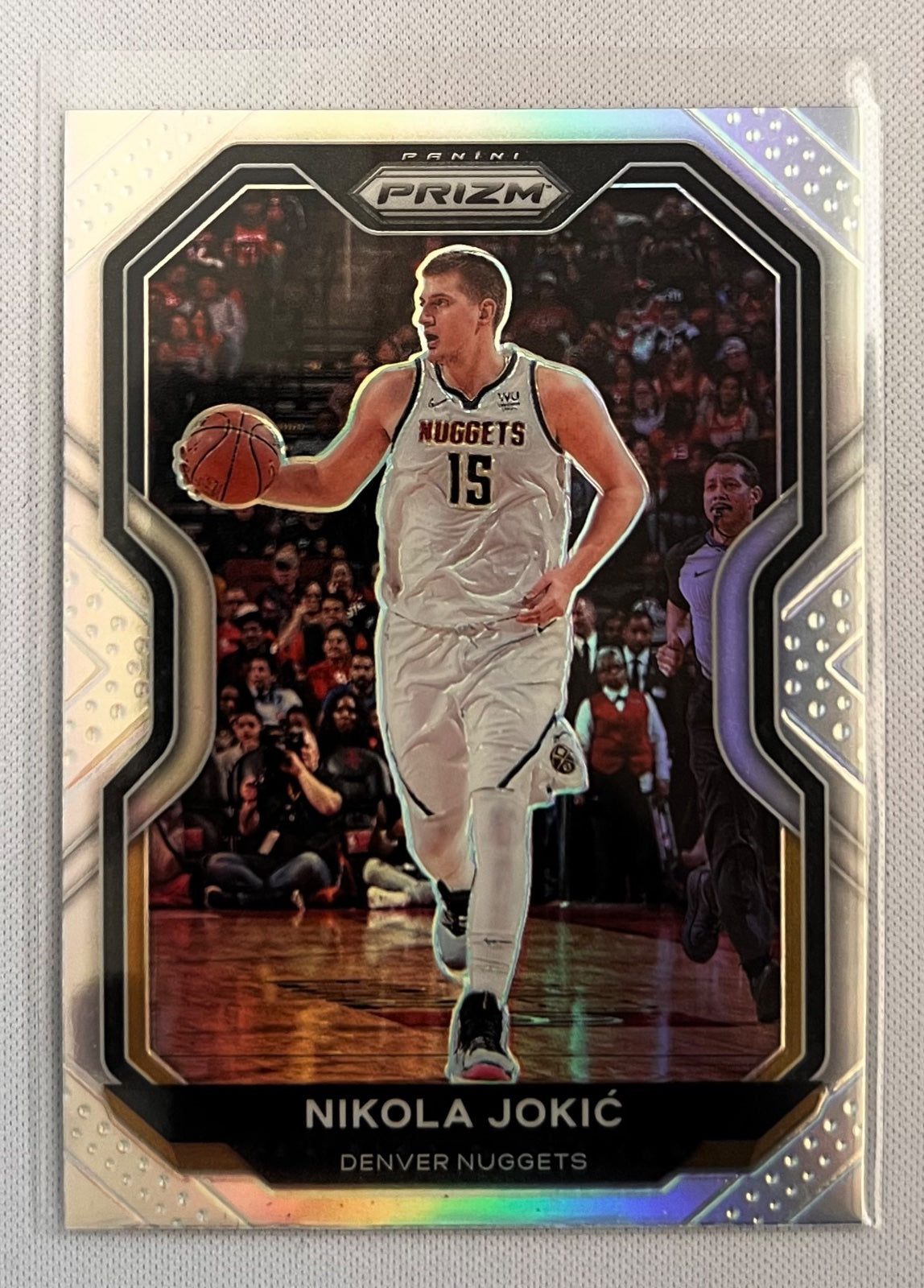 NIKOLA JOKIC 2020-21 Panini Prizm Prizms Silver 114 Insert Parallel Card Nuggets