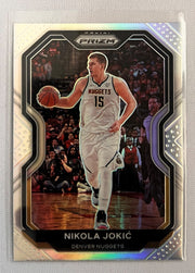 NIKOLA JOKIC 2020-21 Panini Prizm Prizms Silver 114 Insert Parallel Card Nuggets