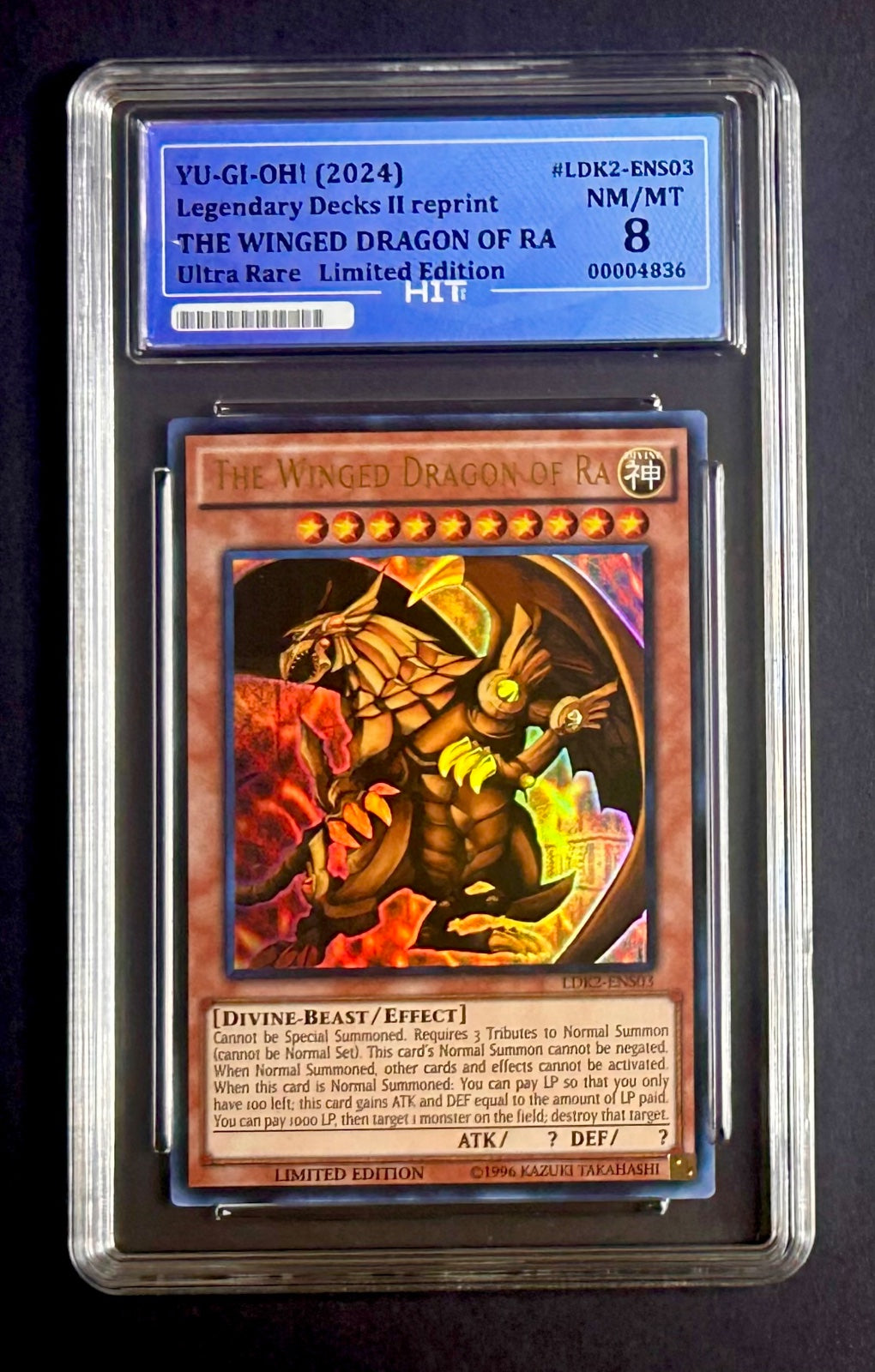 2024 THE WINGED DRAGON OF RA - Ultra Rare LDK2-ENS03 (HIT Grade 8)