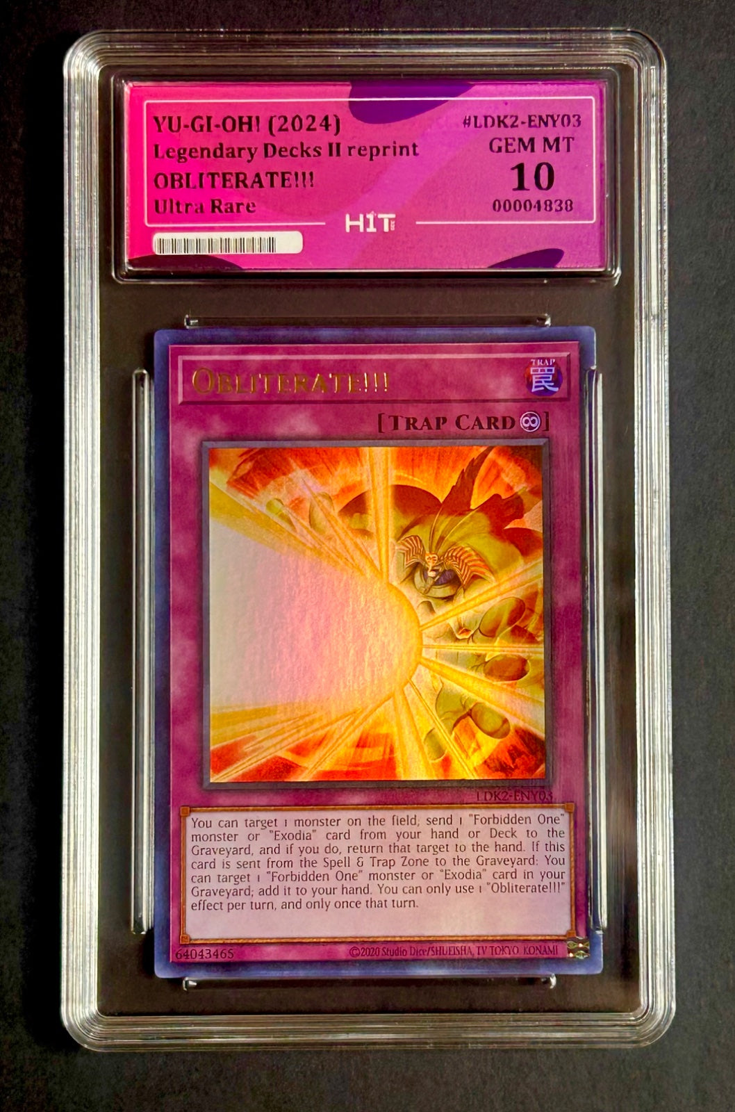 2024 OBLITERATE!!! - Ultra Rare LDK2-ENY03 (HIT Grade 10)