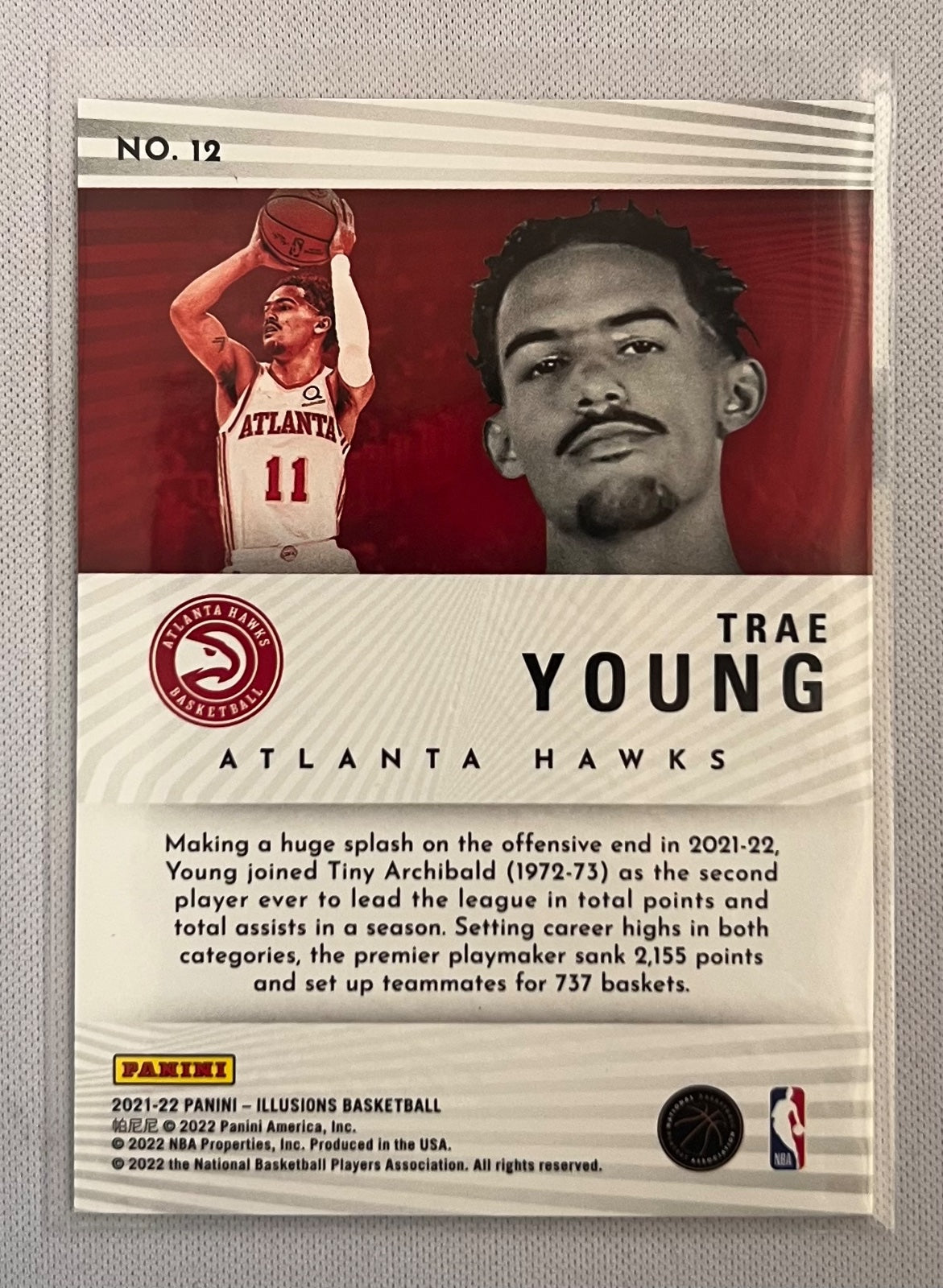 2021-22 Panini Illusions #12 Trae Young Intriguing Players /5