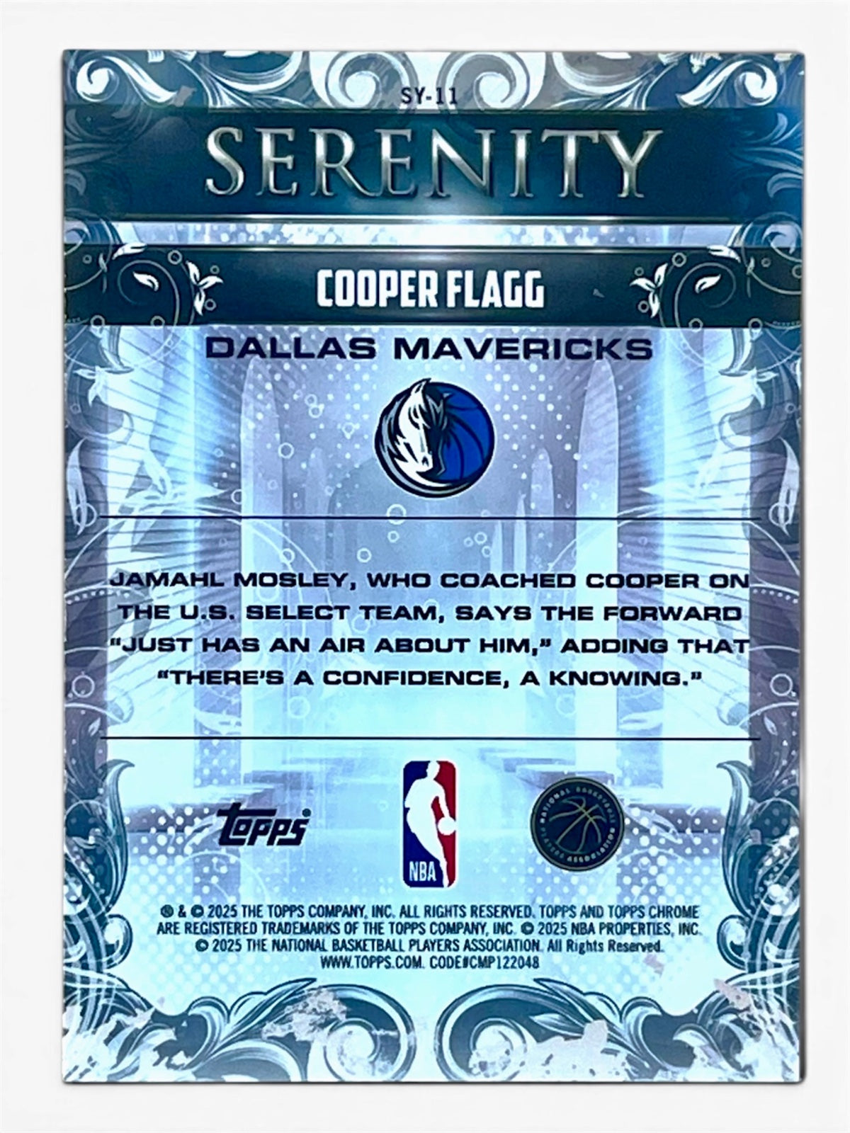 2025-26 Topps Chrome Cooper Flagg Serenity