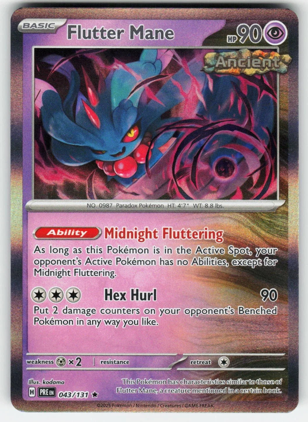 Flutter Mane 043/131 · Holofoil (Prismatic Evolutions)