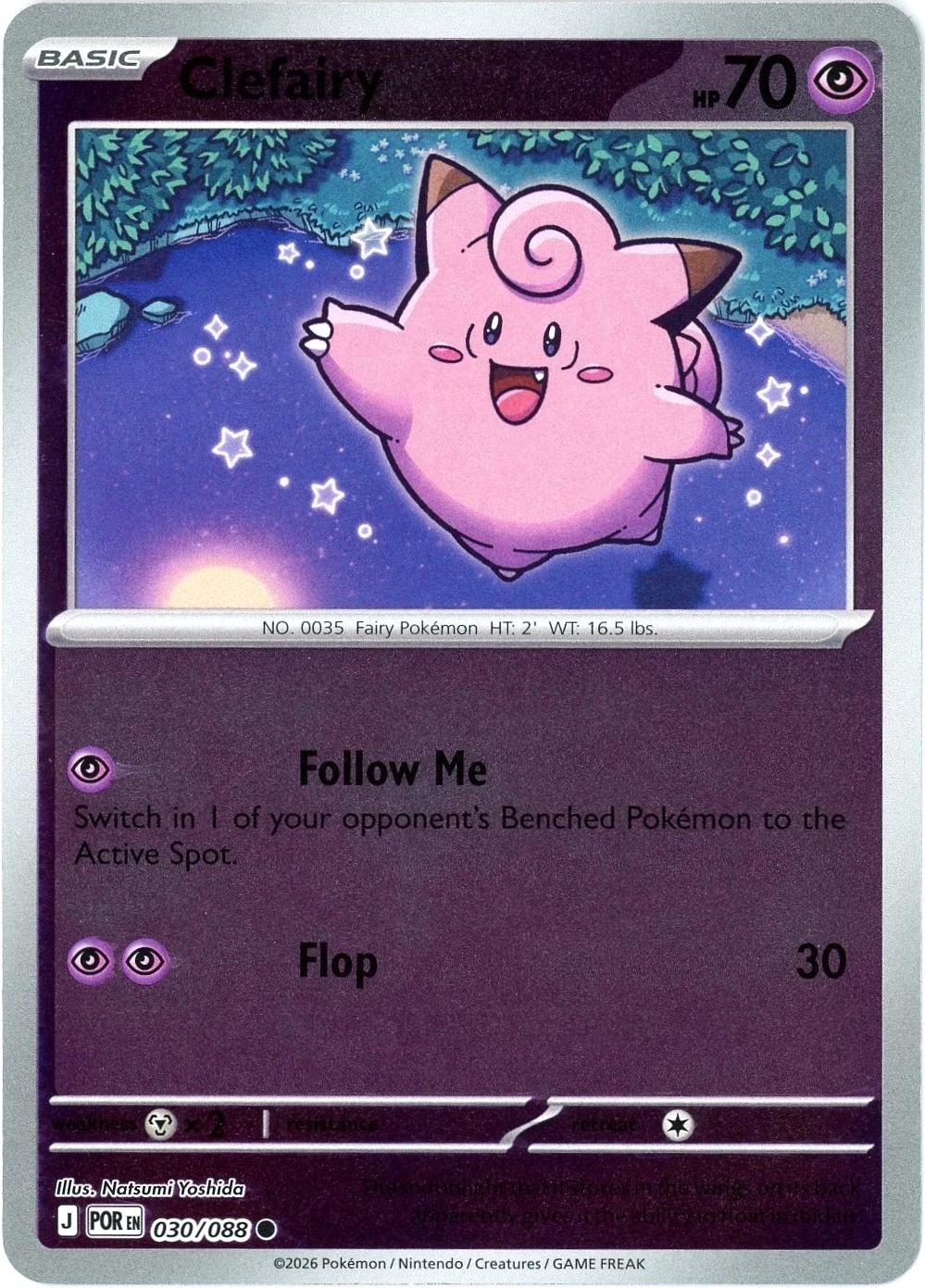 Clefairy 030/088 · Reverse Holofoil (Perfect Order)