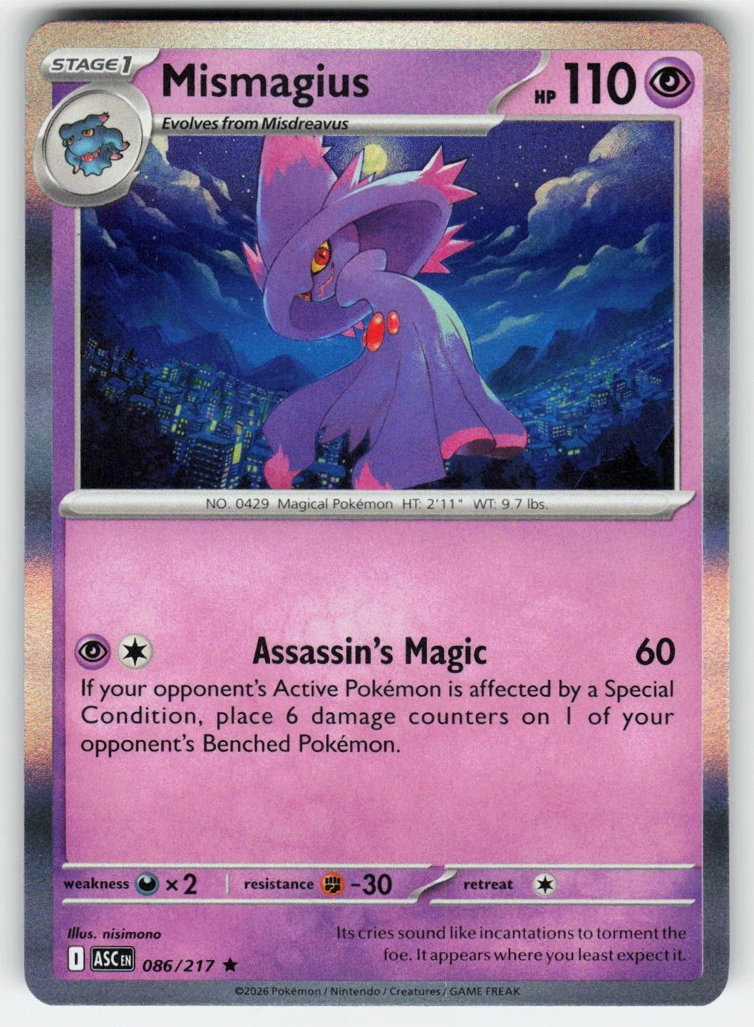 Mismagius 086/217 (Ascended Heroes)