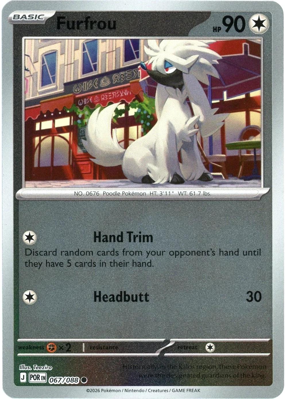 Furfrou 067/088 · Reverse Holofoil (Perfect Order)