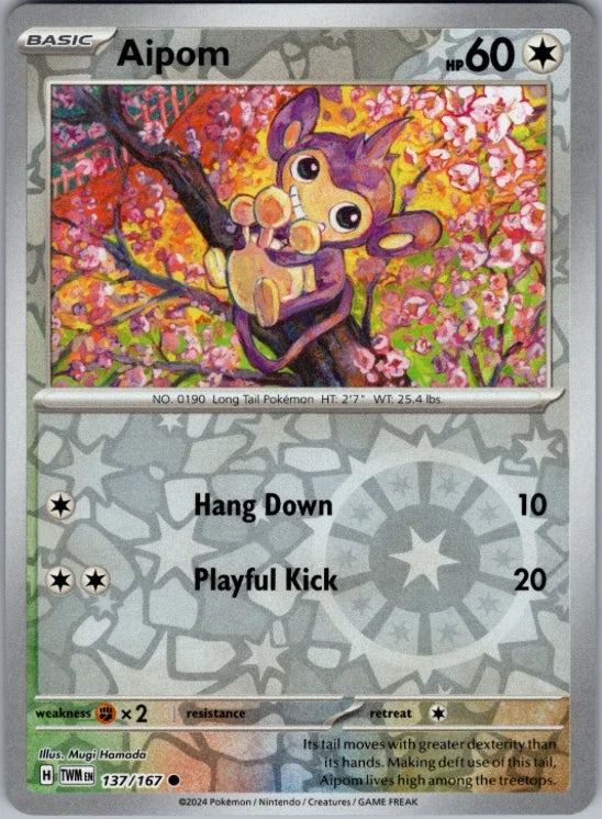 Aipom 137/167 · Reverse Holofoil (Twilight Masquerade)