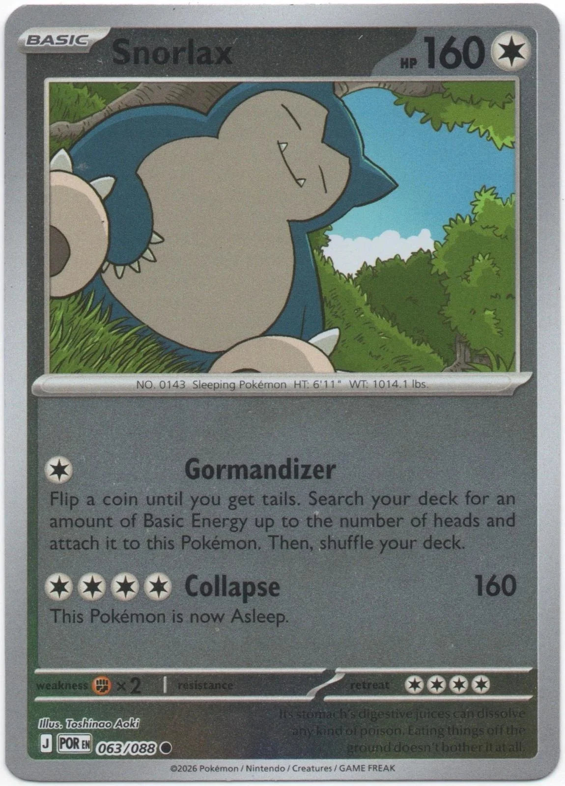 Snorlax 063/088 · Reverse Holofoil (Perfect Order)