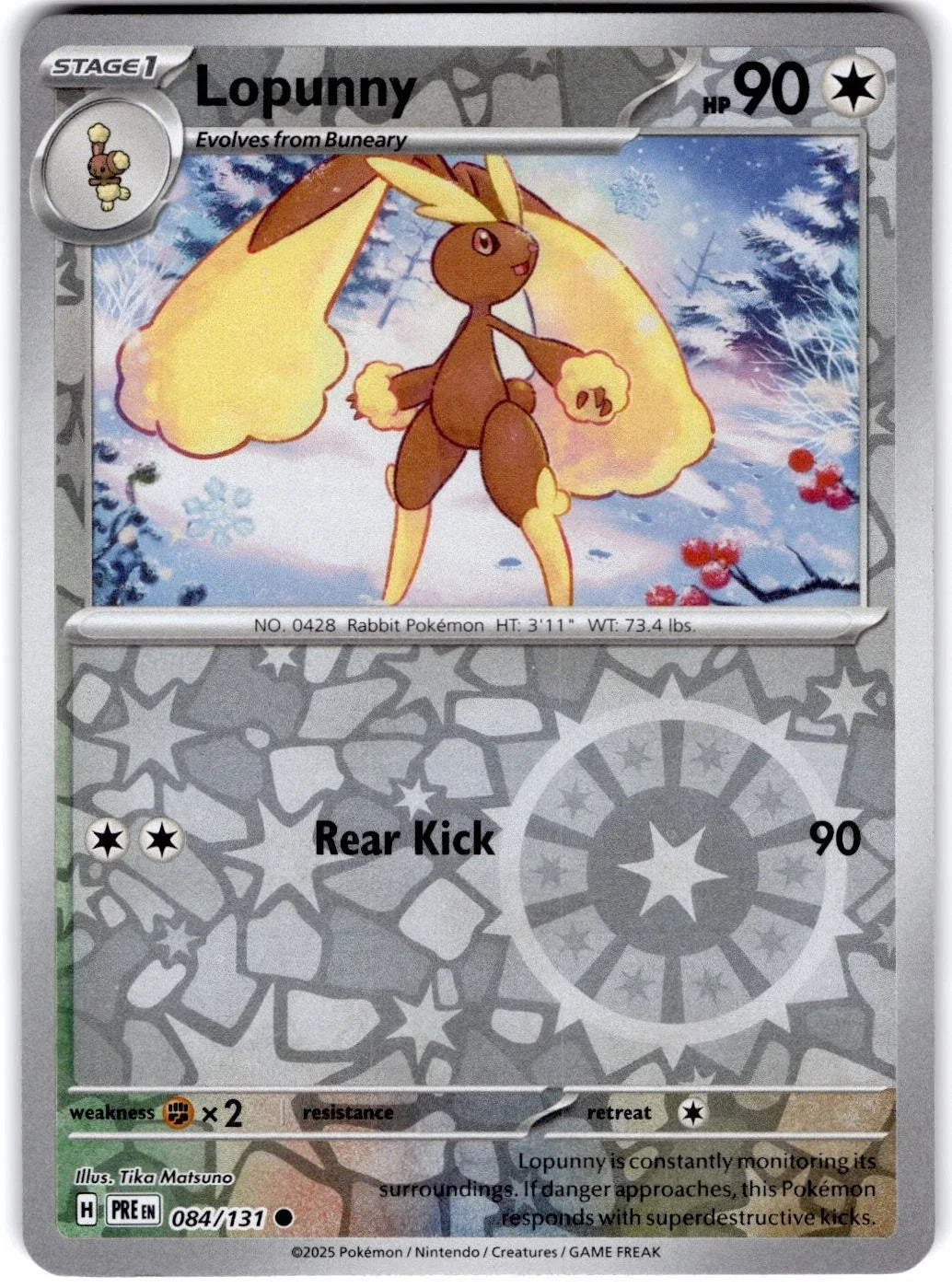 Lopunny 084/131 · Reverse Holofoil (Prismatic Evolutions)