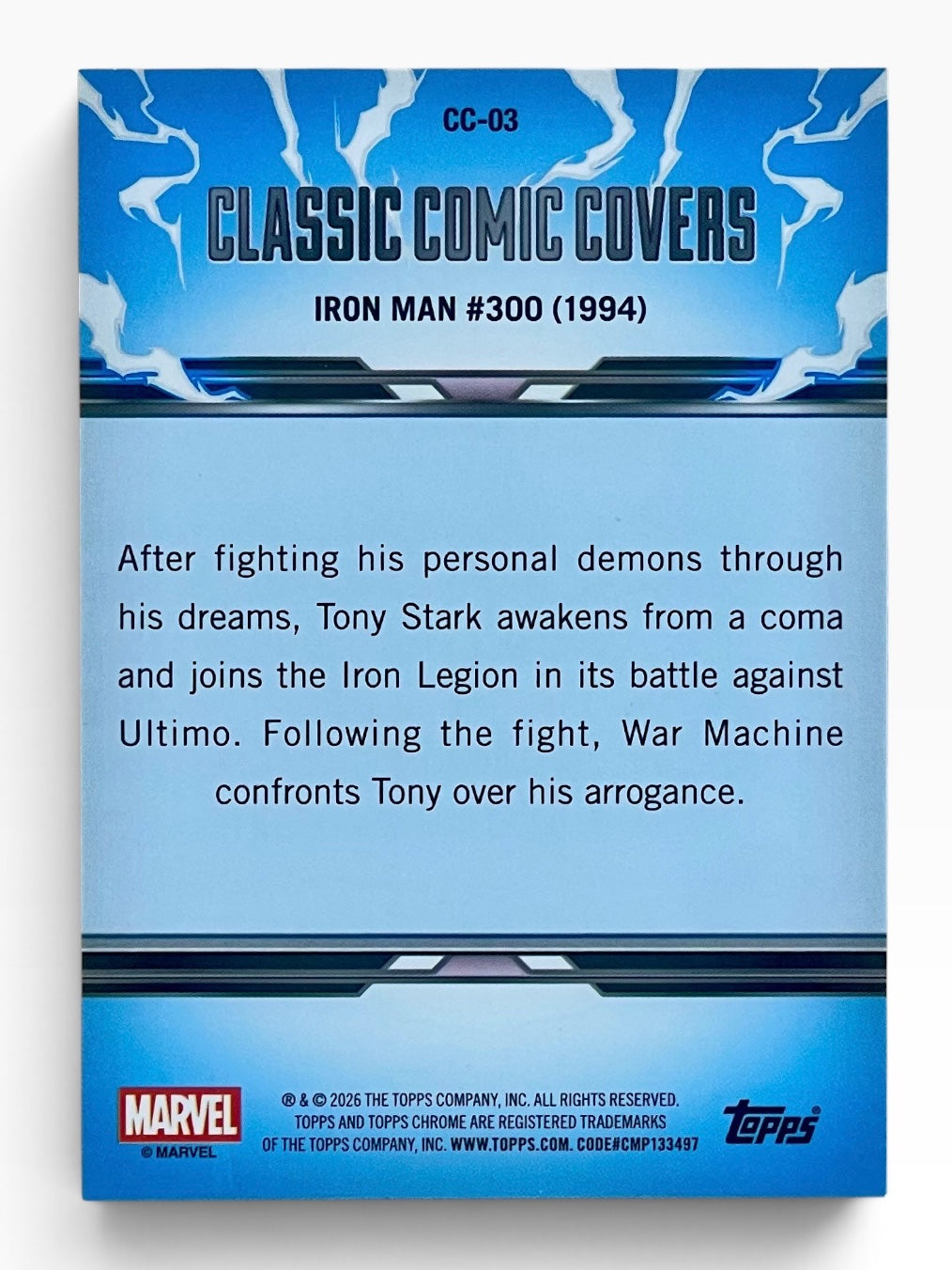 2026 Topps Chrome Marvel Iron Man Classic Comic Covers