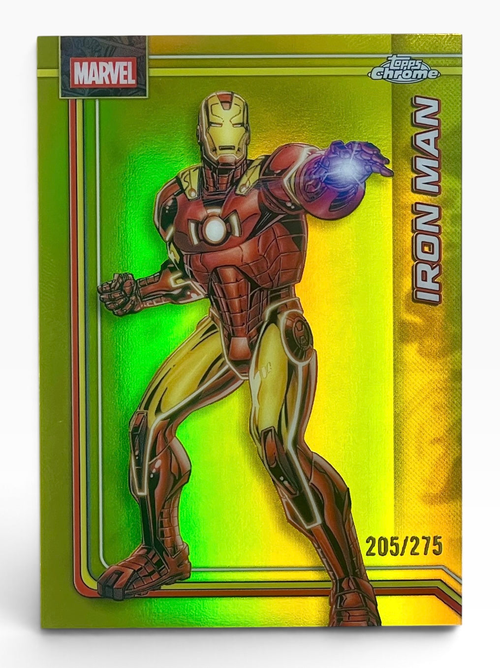 2026 Topps Chrome Marvel Iron Man Yellow /275