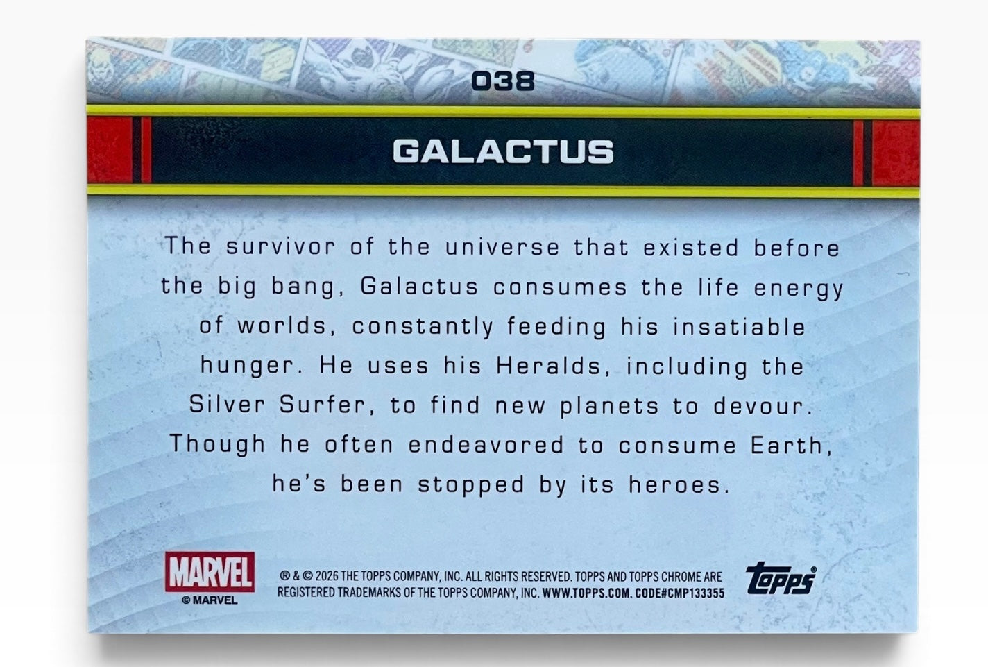 2026 Topps Chrome Marvel Galactus Spider Web Refractor /399
