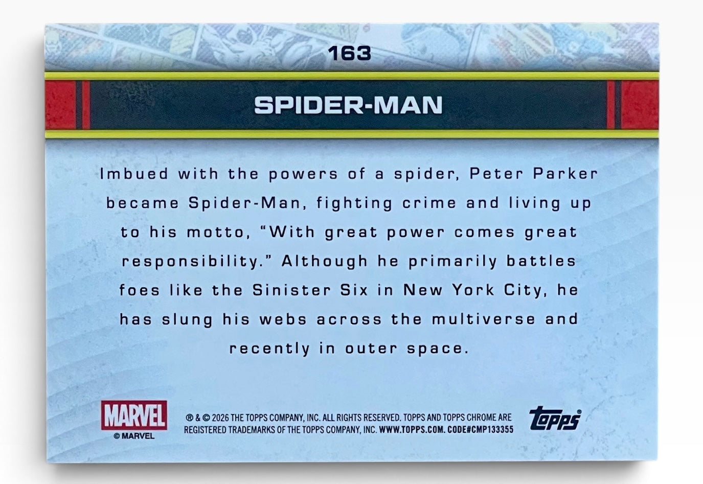 2026 Topps Chrome Marvel Spider-Man