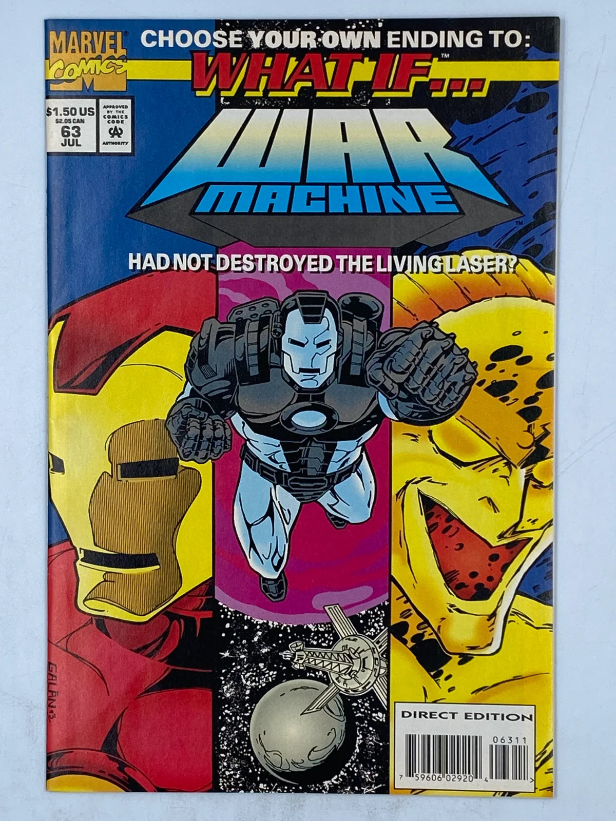 What If...? (Vol. 2) #63 "War Machine Had Not Destroyed the Living Laser?" by Marvel Comics on July 1, 1994. ( S/N 315 )