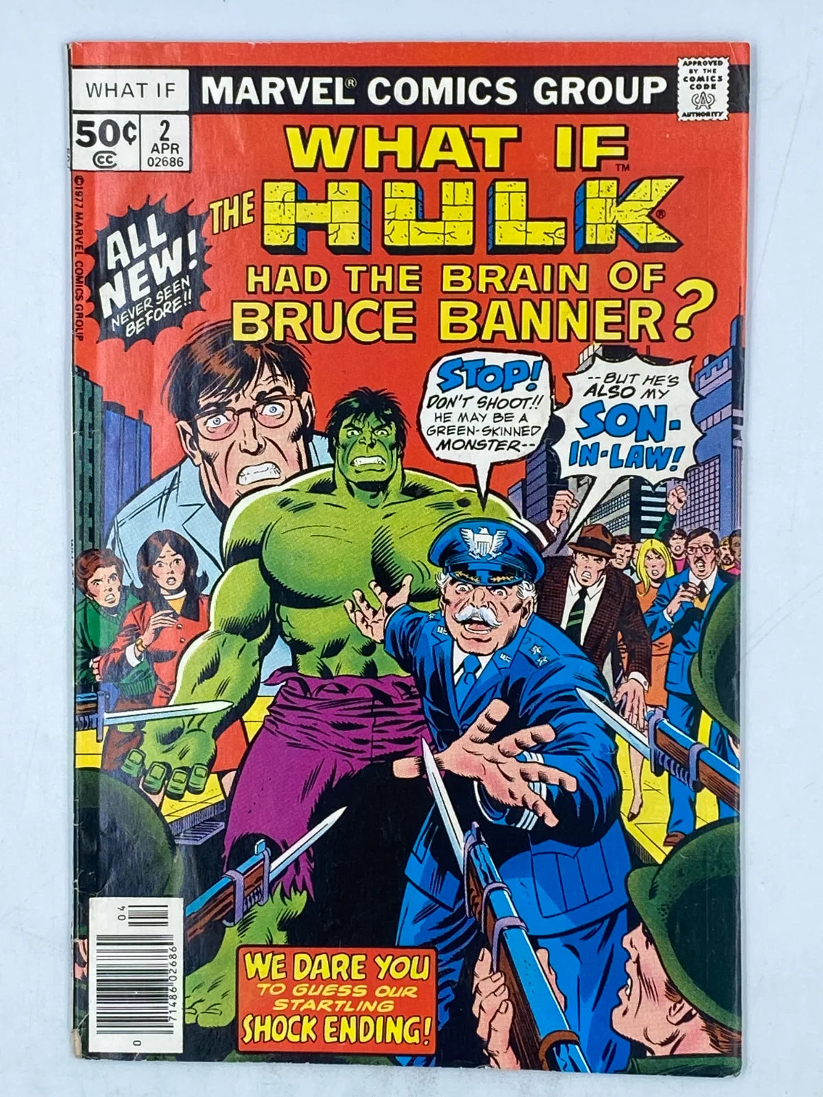What If? Vol. 1, #2 " the Hulk Had The Brain of Bruce Banner?" published by Marvel ( S/N 324 )