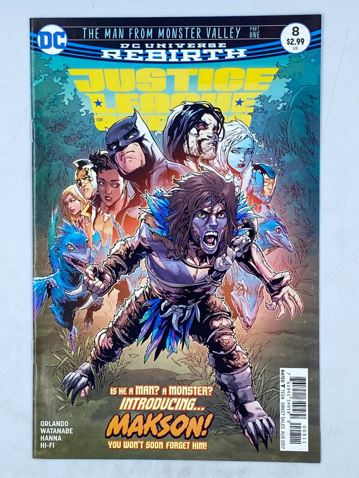 Justice League of America (Vol. 5) #8, published by DC Comics in August 2017. ( S/N 350 )