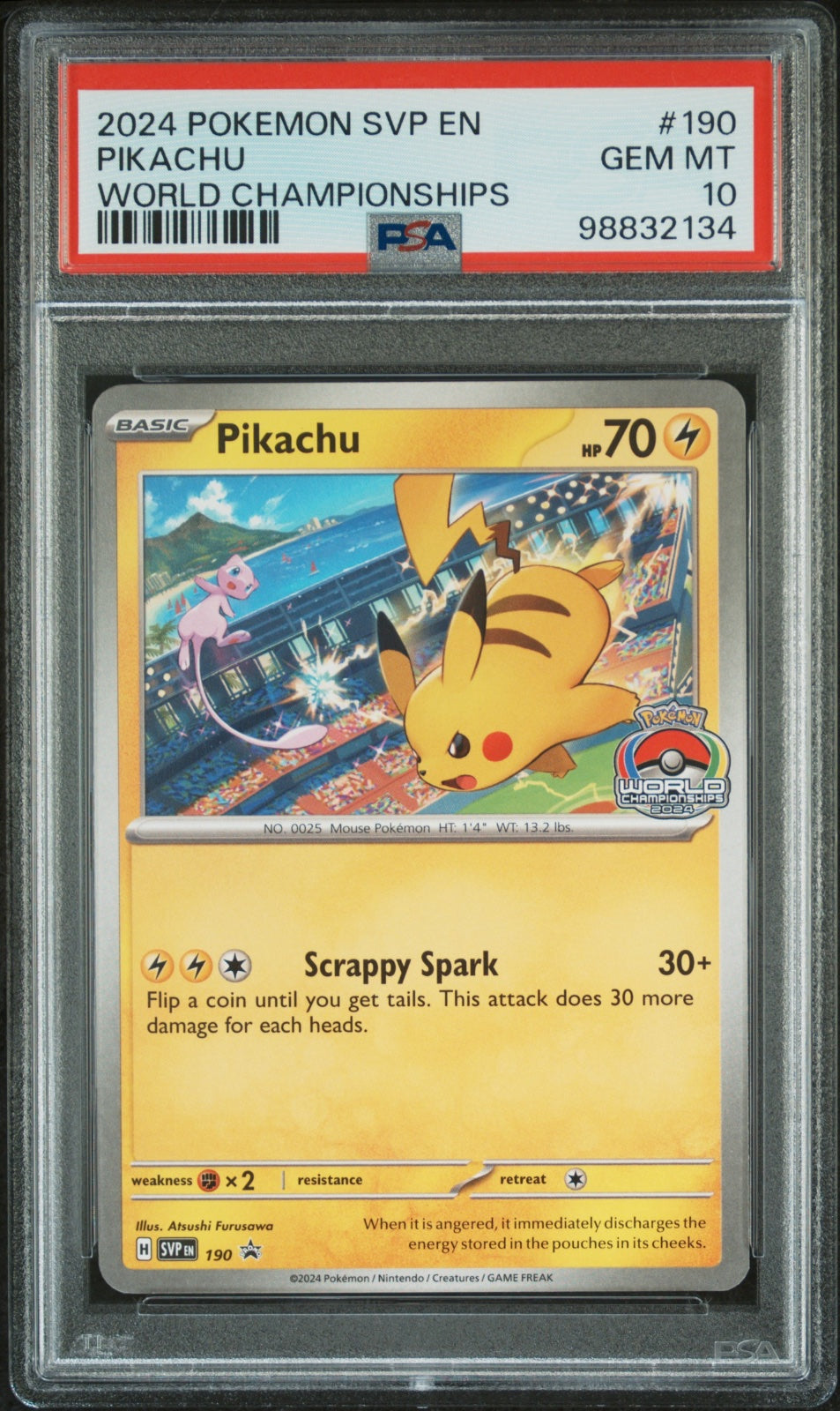 Pikachu 190 (Scarlet & Violet Promo) — PSA 10