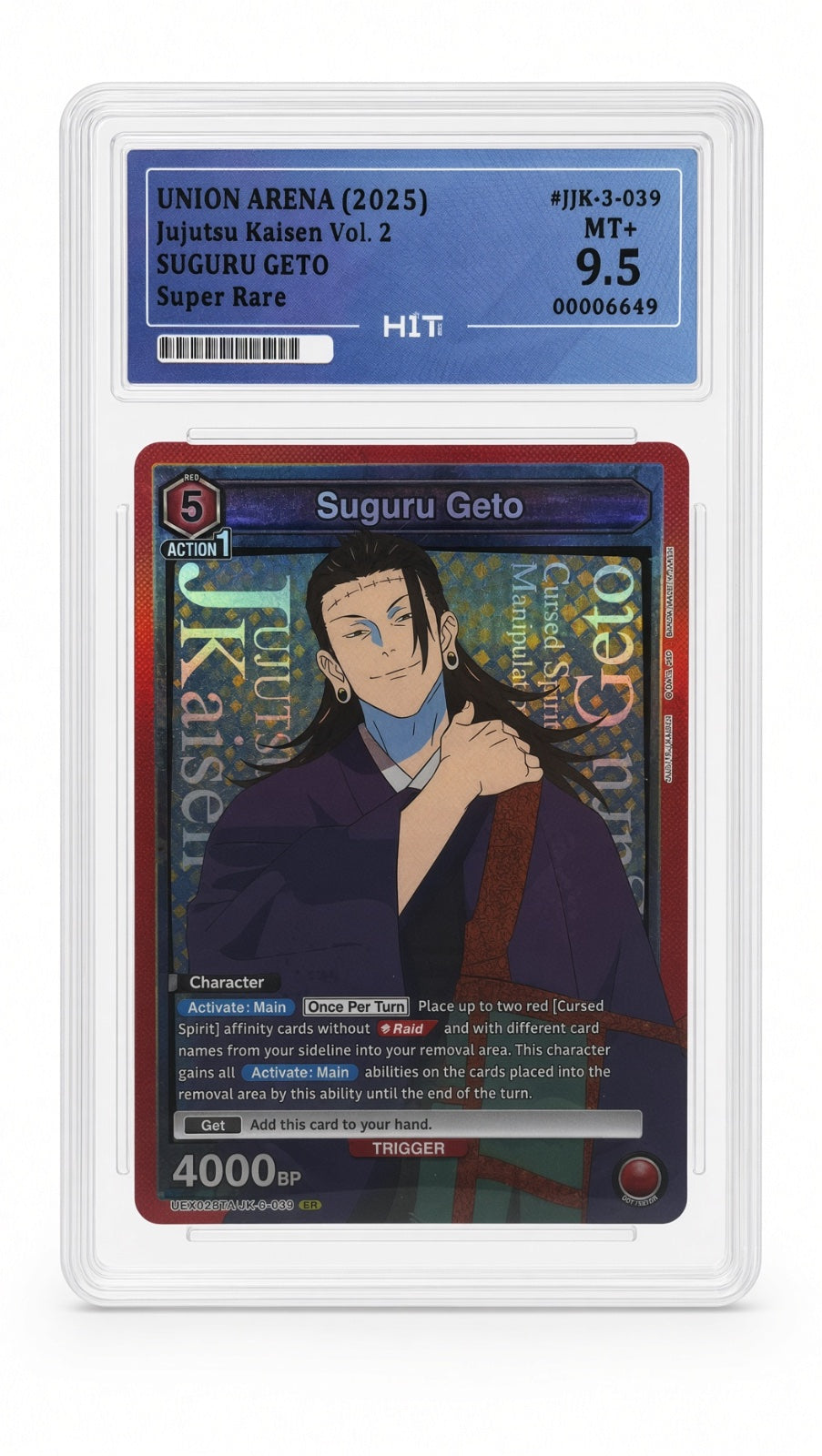 HIT 9.5 MT+ UNION ARENA (2025) Jujutsu Kaisen Vol. 2 SUGURU GETO Super Rare
