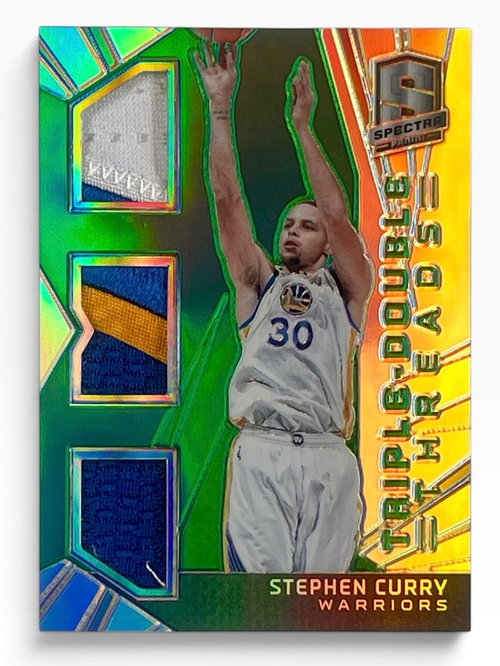 2014-15 Spectra Stephen Curry Triple Double Thread Green /5