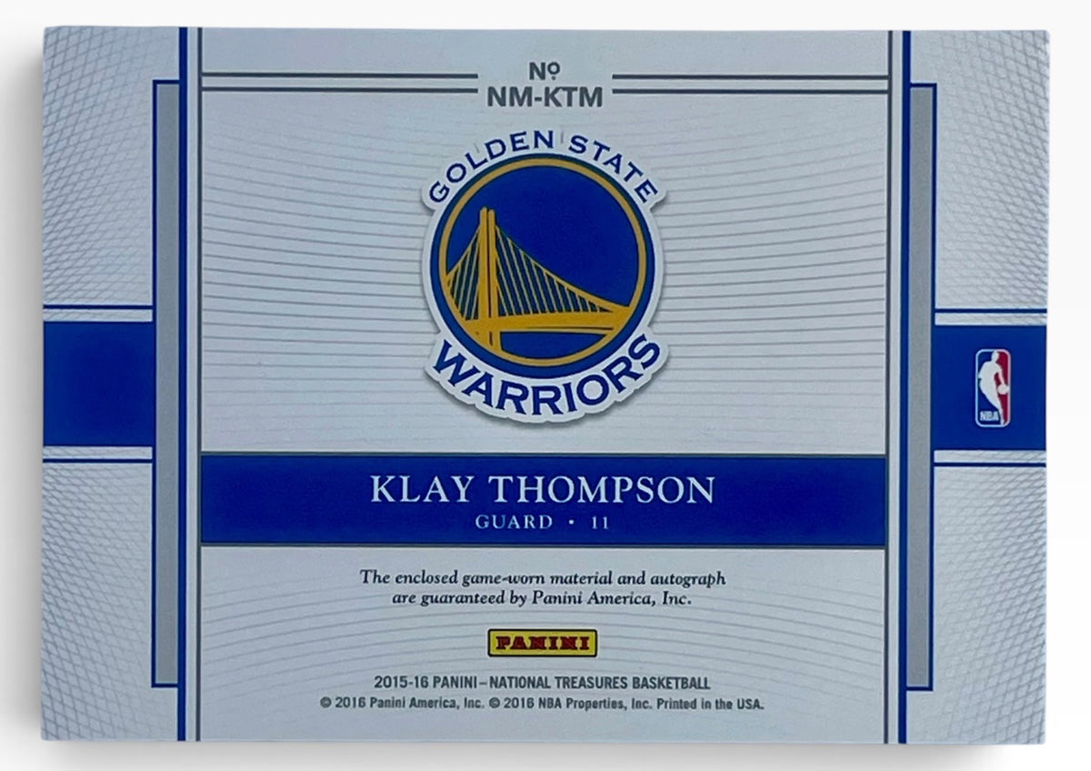 2015-16 Panini National Treasure Klay Thompson Night Moves Signature Patch /49