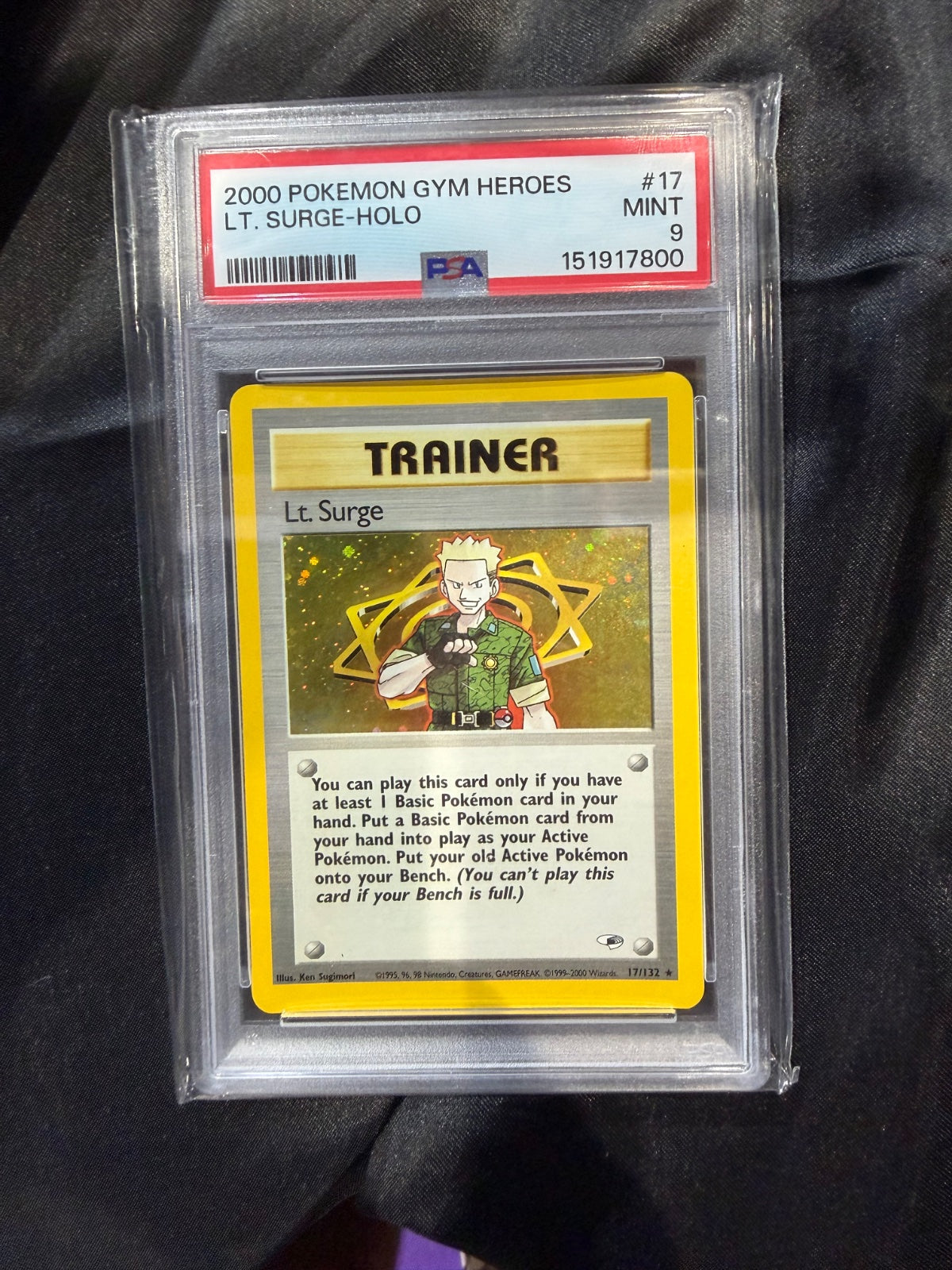 Lt. Surge (17) · (Gym Heroes) — PSA 9