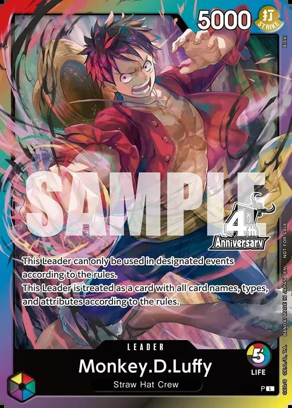 OP17 Pre Release 4th Anniversary Promo Lego Luffy SEALED