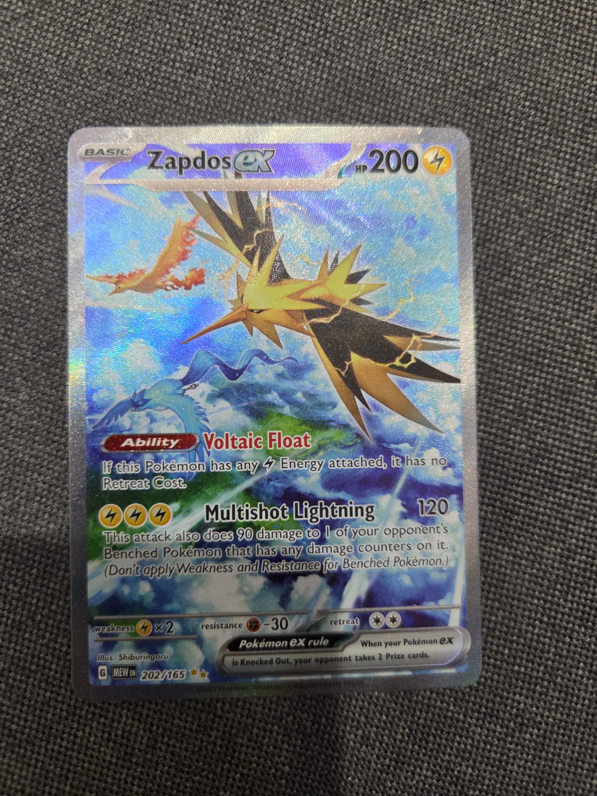 Zapdos ex 202/165 (SV: 151)