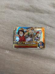 One Piece Berry Match Double Merry Luffy Card SR12 in Hard Case
