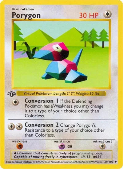 Porygon 39 · 1st Edition (Base Set (1st Edition & Shadowless)) Vintage