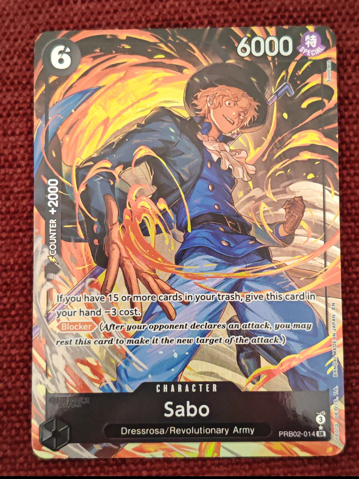Sabo (Alternate Art) PRB02-014 (Premium Booster -The Best- Vol. 2)