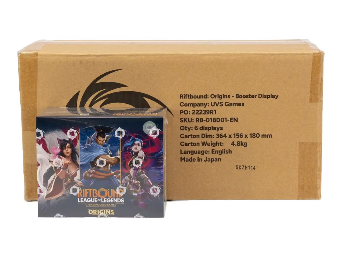 RIFTBOUND LEAGUE OF LEGENDS: ORIGINS BOOSTER DISPLAY SEALED CASE