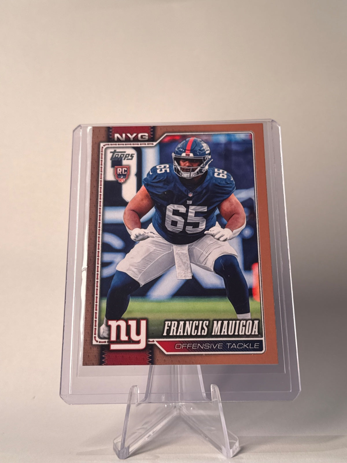 2026 Topps Francis Mauigoa RC Gold /2026 #373 Giants Rookie 1012/2026